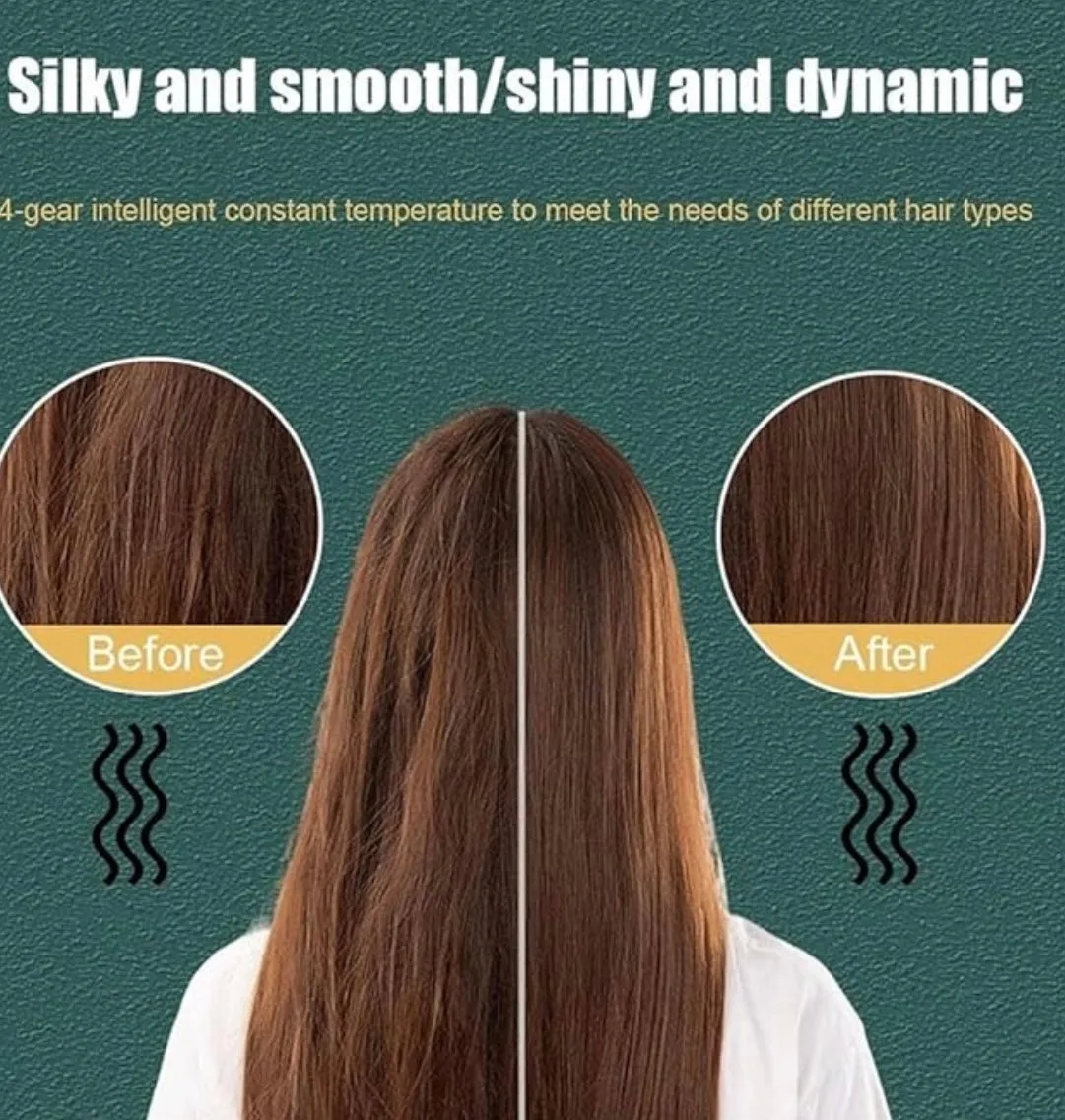Hair Straightener Comb Hair Straightener Brush, Hair Straightening Iron Built with Comb, Fast Heating & 5 Temp Settings & Anti-Scald, Perfect for Professional Salon at Home Hair Styler 2 in 1 straightener and curler smart