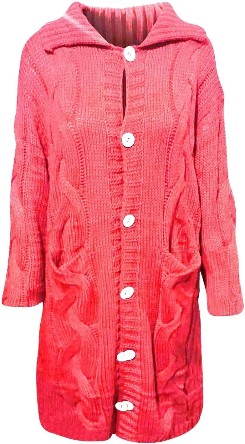 Heavyweight Hoodless Sweaters for Womon Oversized Coat Long Open Front Chunky Knit Sweater Cardigans Jackets