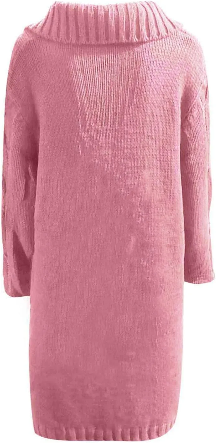 Heavyweight Hoodless Sweaters for Womon Oversized Coat Long Open Front Chunky Knit Sweater Cardigans Jackets
