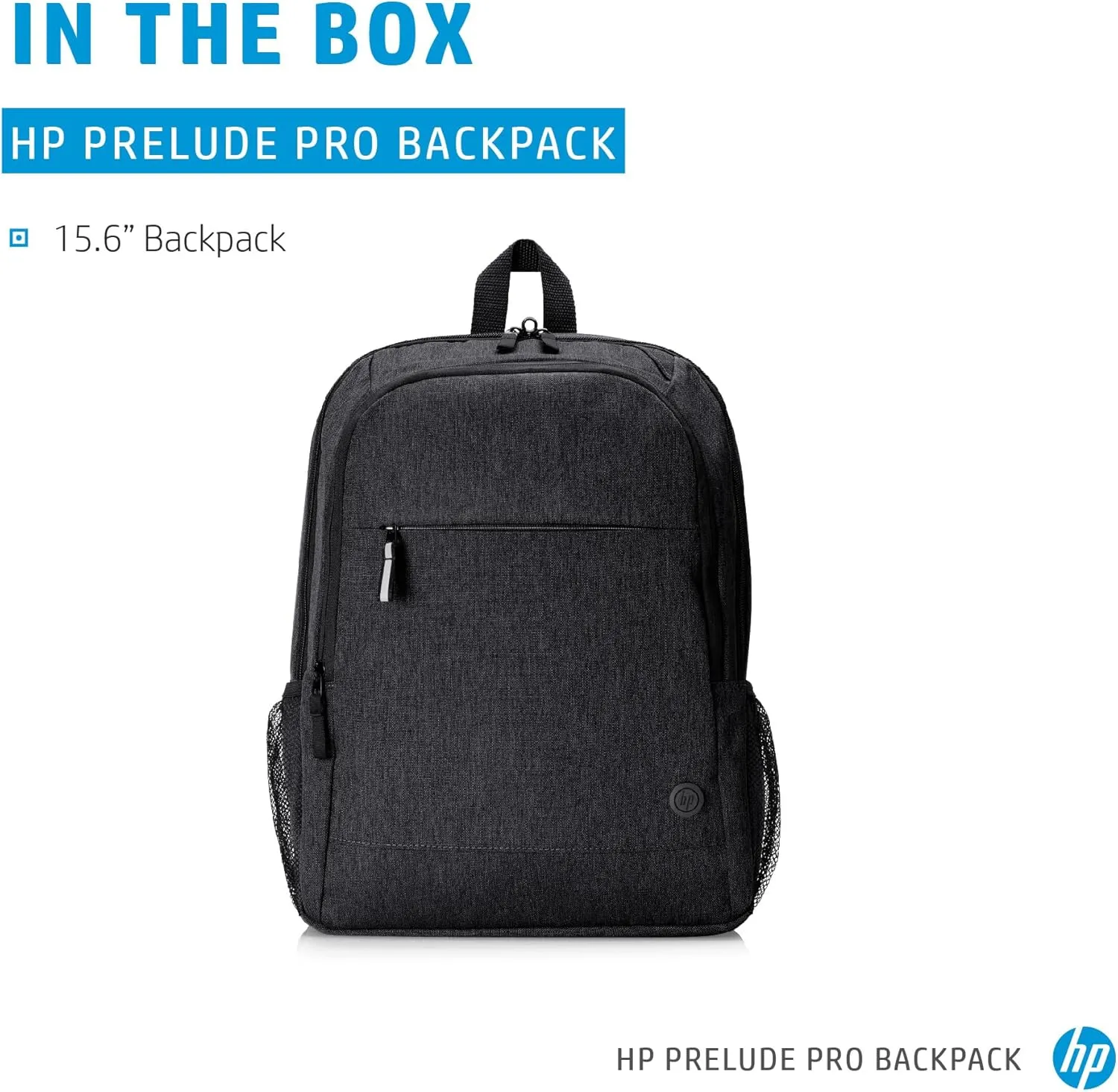 HP Prelude Pro Backpack - Fits 15.6" Laptops - Durable Fabric w/ Water-resistant Coating - Padded Compartment, Zipper & Slip Compartments - Adjustable Padded Shoulder Straps (#4Z513AA)