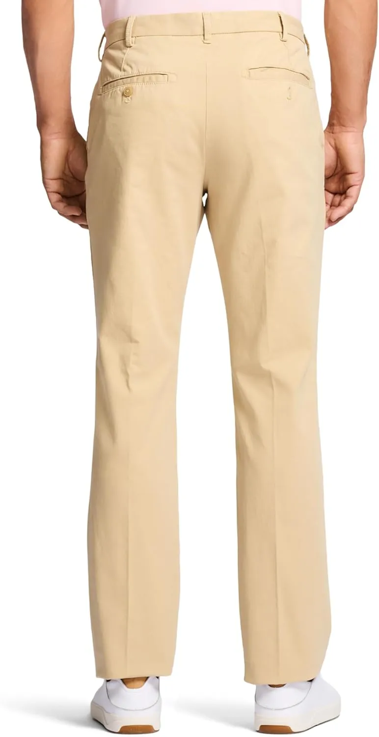 IZOD Men's Saltwater Stretch Flat Front Straight Fit Chino Pant