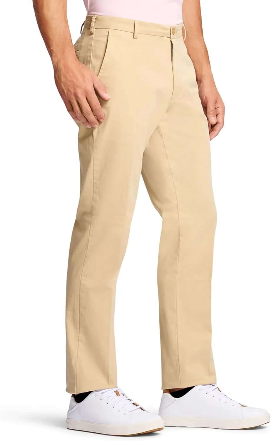 IZOD Men's Saltwater Stretch Flat Front Straight Fit Chino Pant