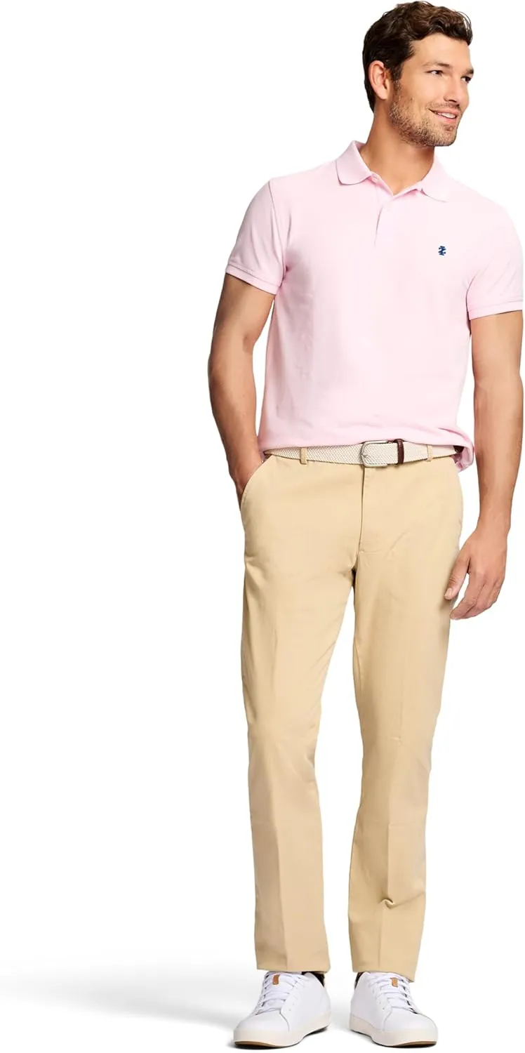 IZOD Men's Saltwater Stretch Flat Front Straight Fit Chino Pant
