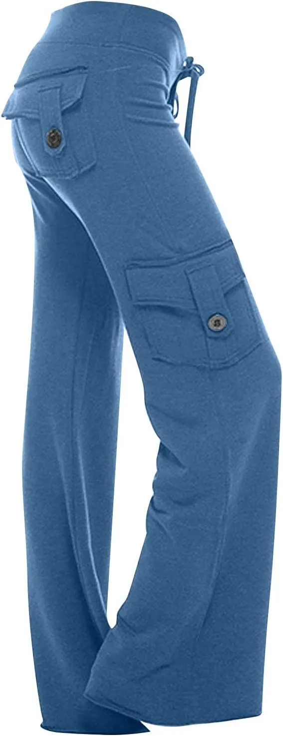 jsaierl Women Plus Size Straight Leg Capris Elastic Waist Lightweight Comfy Linen Capri Pants Summer Casual Tapered Pants