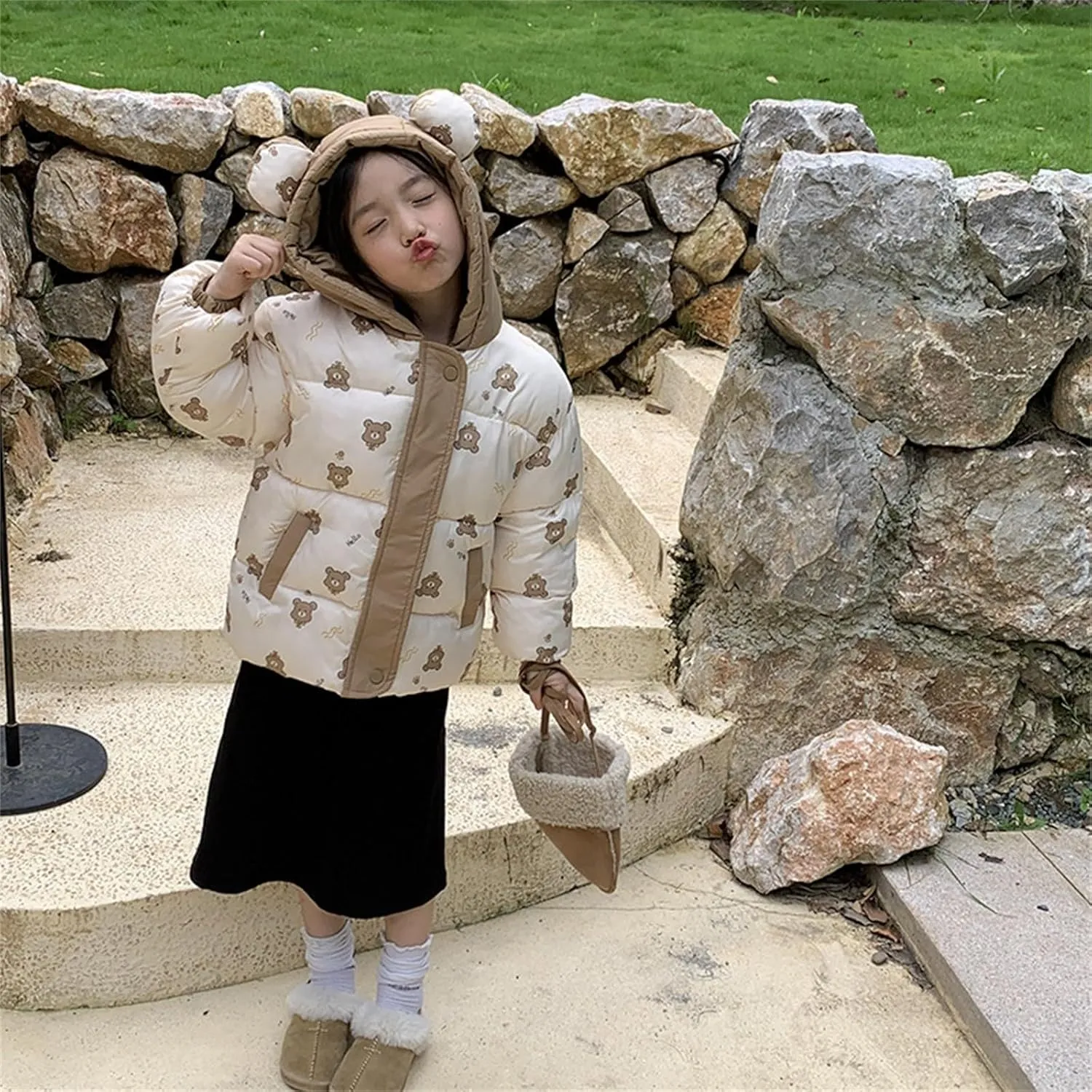 Kids Toddler Baby Girls Boys Winter Warm Thick Solid Cotton Long Sleeve Padded Jacket Coat Clothes Boy Hooded Jacket