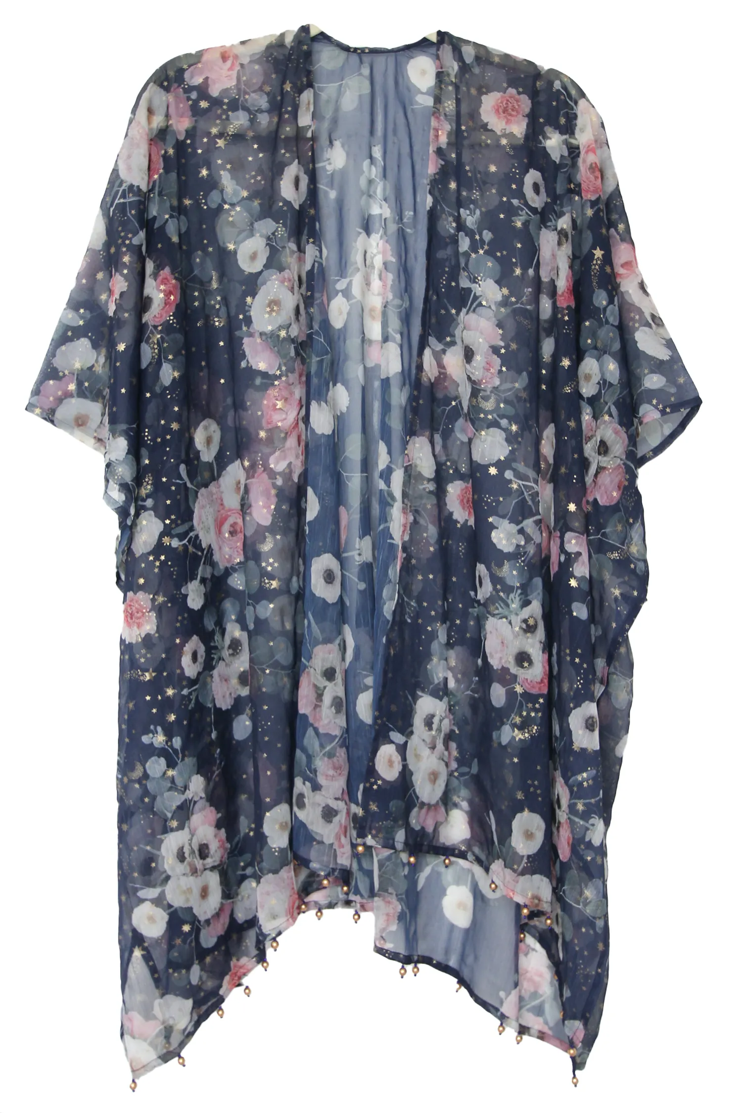 Kimono Foil Poppy Navy