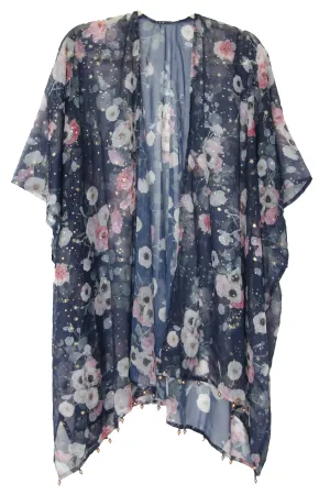 Kimono Foil Poppy Navy