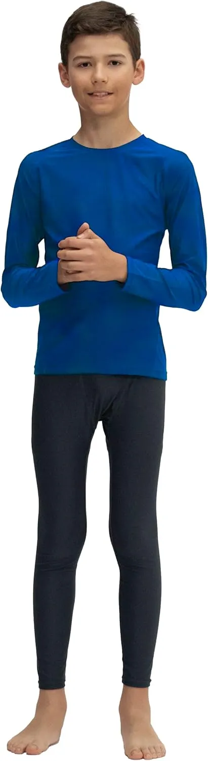 KISTA 3 Pack Kid's & Boy's Cool Dry Long Sleeve Compression Shirts, Athletic Workout Shirt, Sports Base Layer T-Shirt