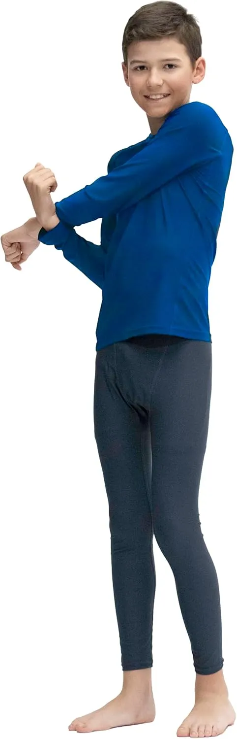 KISTA 3 Pack Kid's & Boy's Cool Dry Long Sleeve Compression Shirts, Athletic Workout Shirt, Sports Base Layer T-Shirt