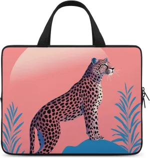 Laptop Case Sleeve Shockproof Computer Carrying Bag Minimalist Style Leopard Laptop Bag Tote Lightweight Notebook Case Cover Traveling Briefcase Handle Bags for Travel Business 17inch