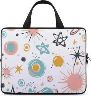 Laptop Case Sleeve Shockproof Computer Carrying Bag Retro Clip Art Style Laptop Bag Tote Lightweight Notebook Case Cover Traveling Briefcase Handle Bags for Travel Business 12inch