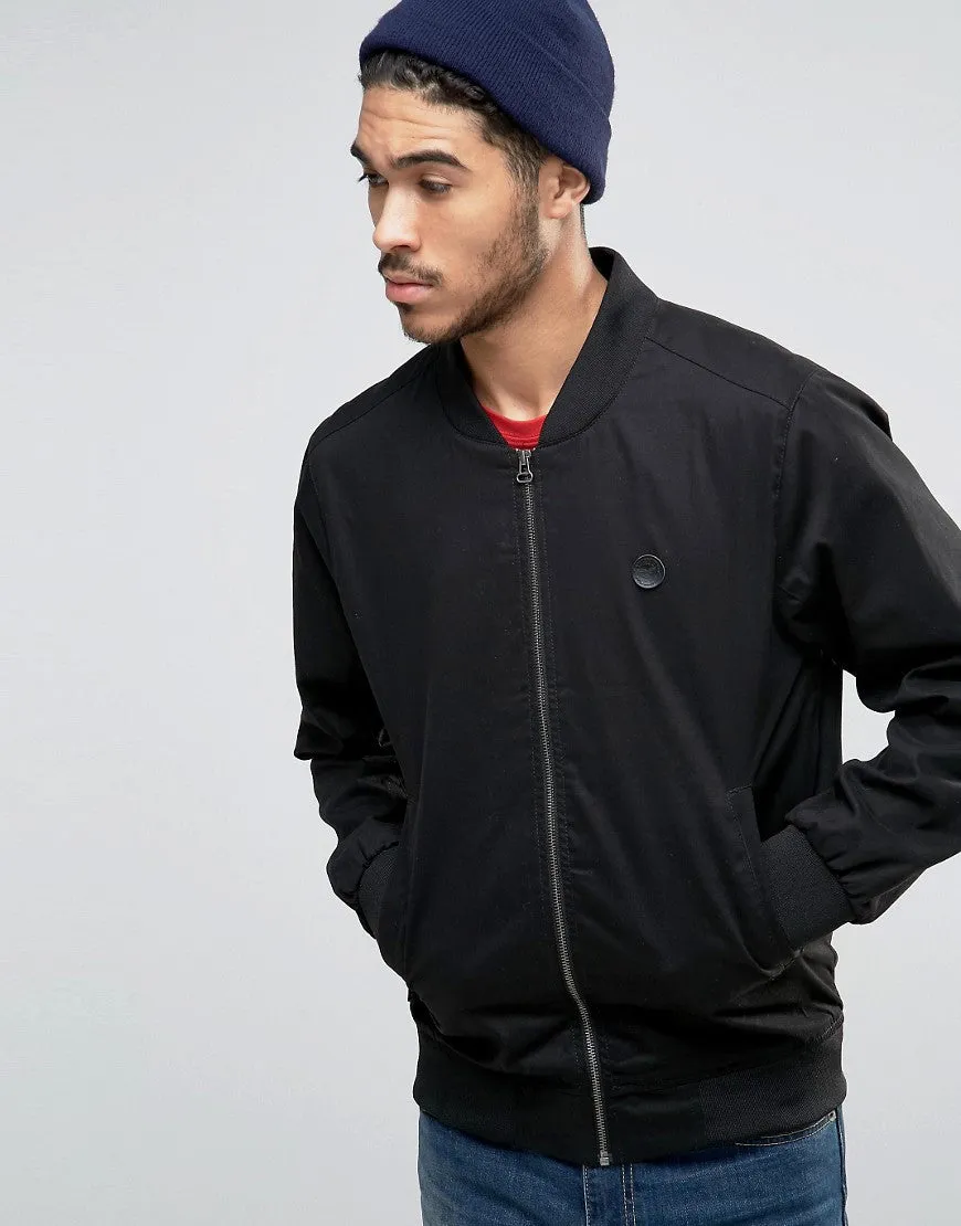 Le Breve Black Bomber Jacket