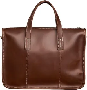 Leather Men's Briefcase Large Capacity Business Bag Black Male Shoulder Laptop Bag