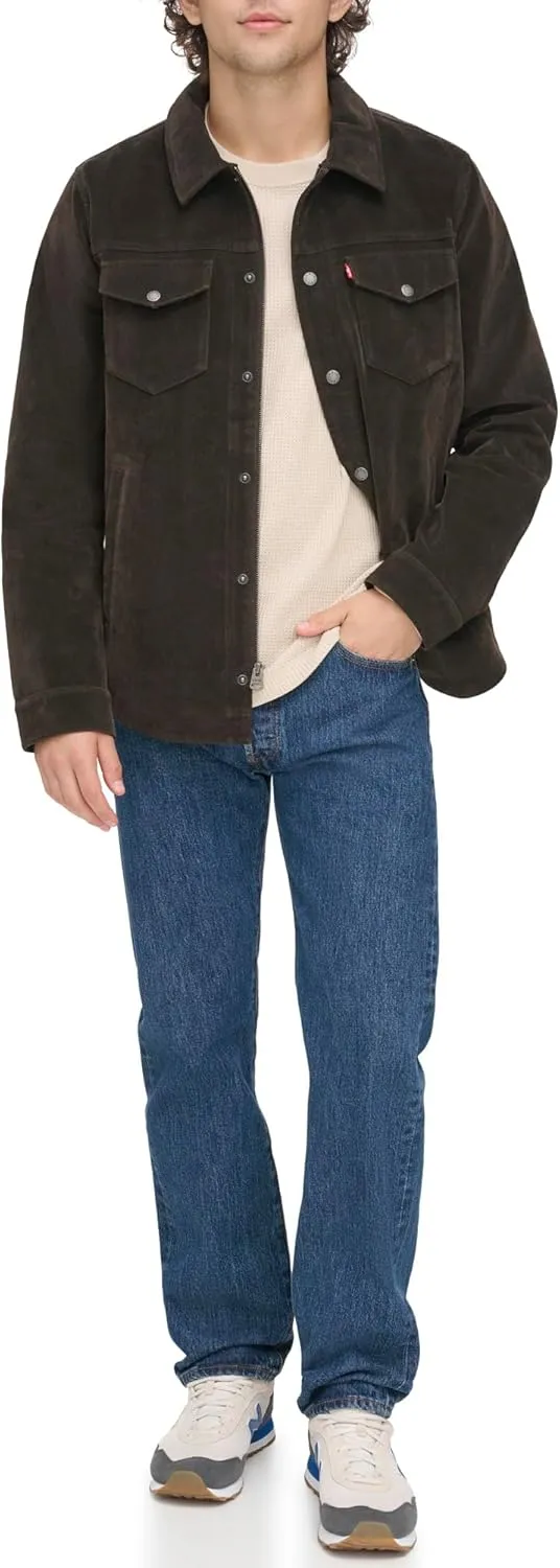 Levi's Men's Faux Leather Shirt Jacket