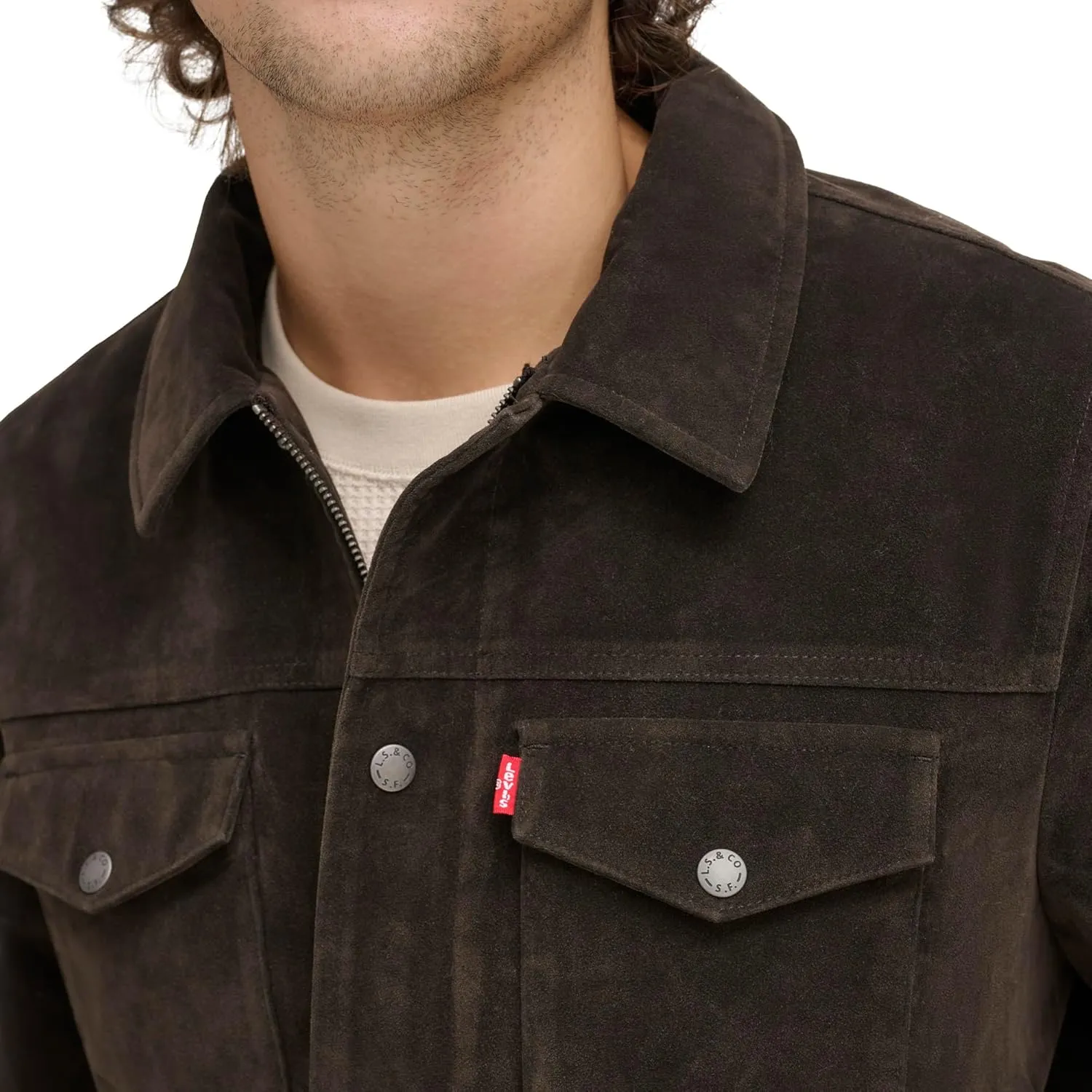Levi's Men's Faux Leather Shirt Jacket
