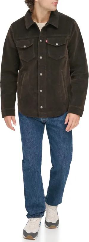 Levi's Men's Faux Leather Shirt Jacket