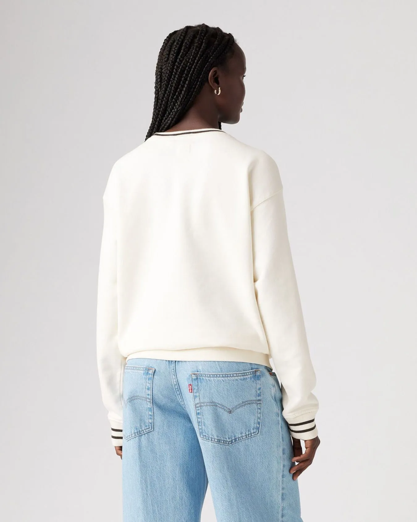 Levi's® Womens Heritage Sport Crew Sweat - Archival Script / Egret