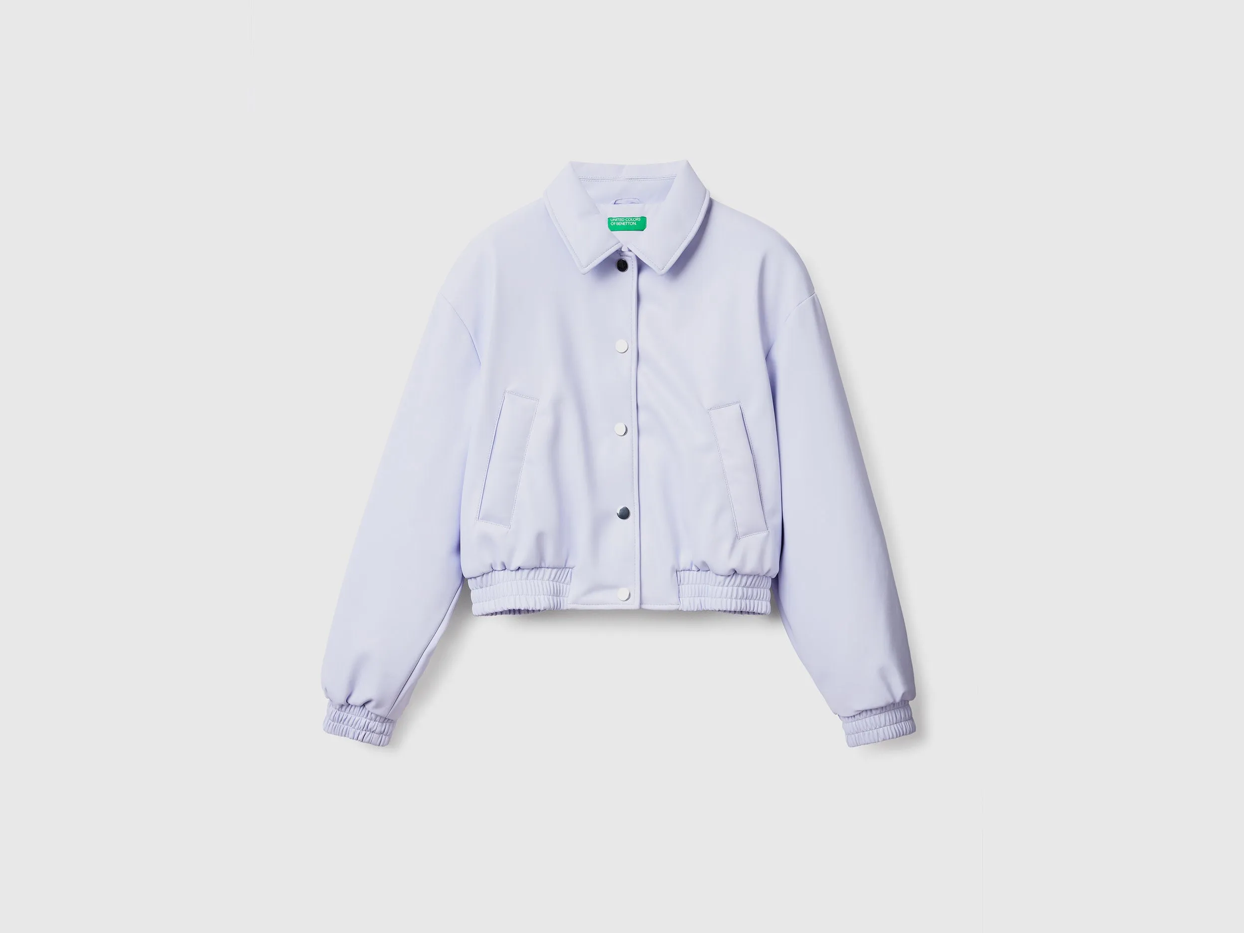 LIGHTWEIGHT BOMBER IN IMITATION LEATHER