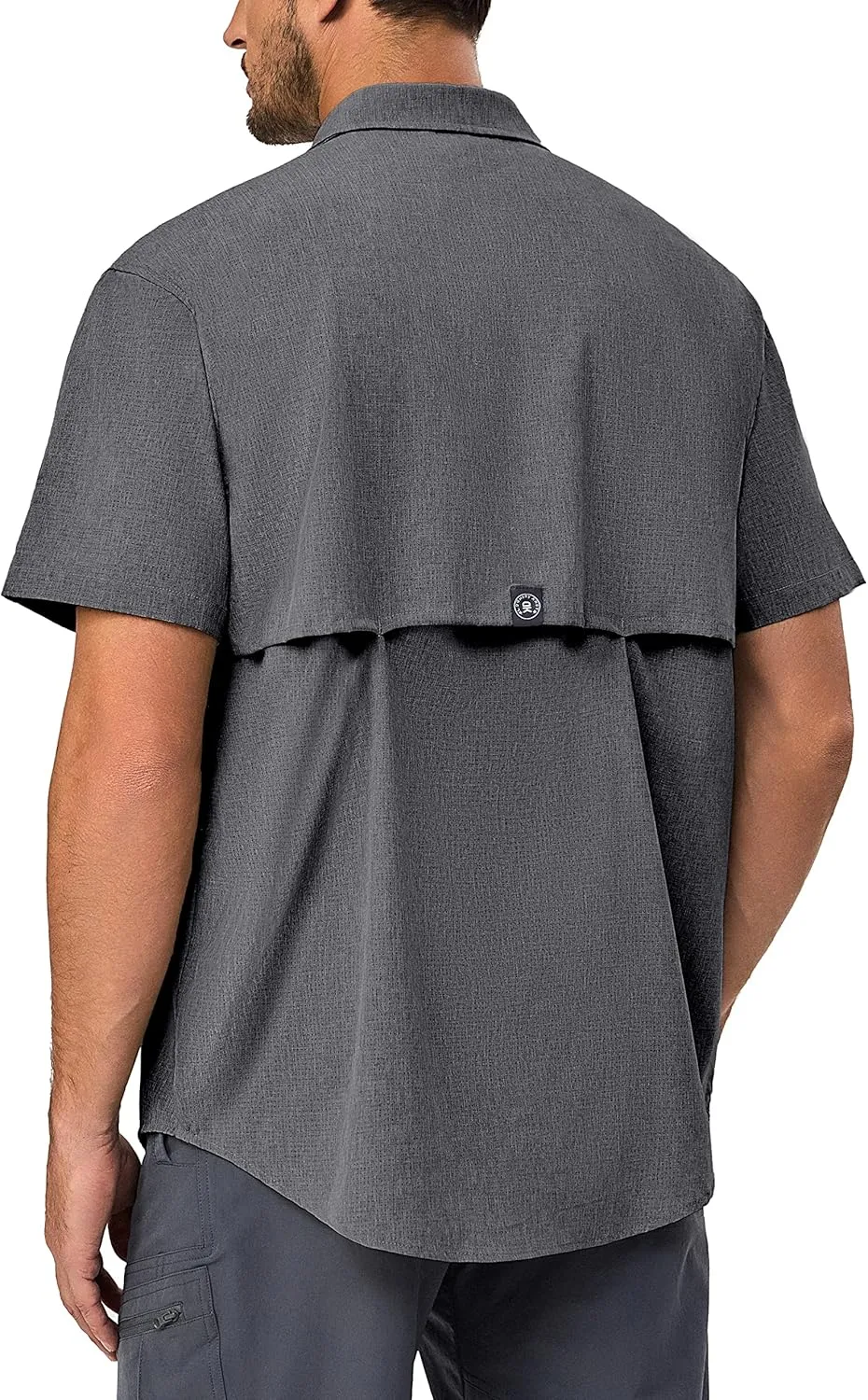 Little Donkey Andy Men's Lightweight UPF 50  Short Sleeve Shirt, Breathable Fishing Hiking Shirt, Air-Holes Tech