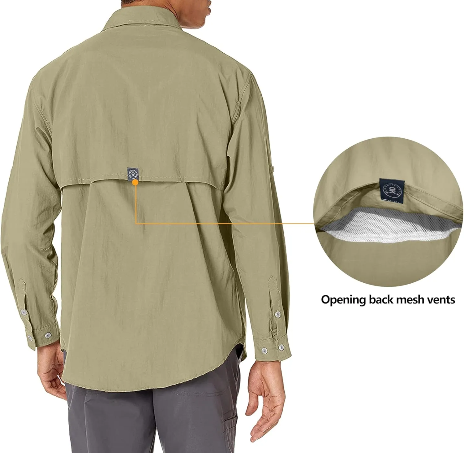Little Donkey Andy Men's UPF 50  UV Protection Shirt, Short Sleeve Fishing Shirt, Breathable and Fast Dry