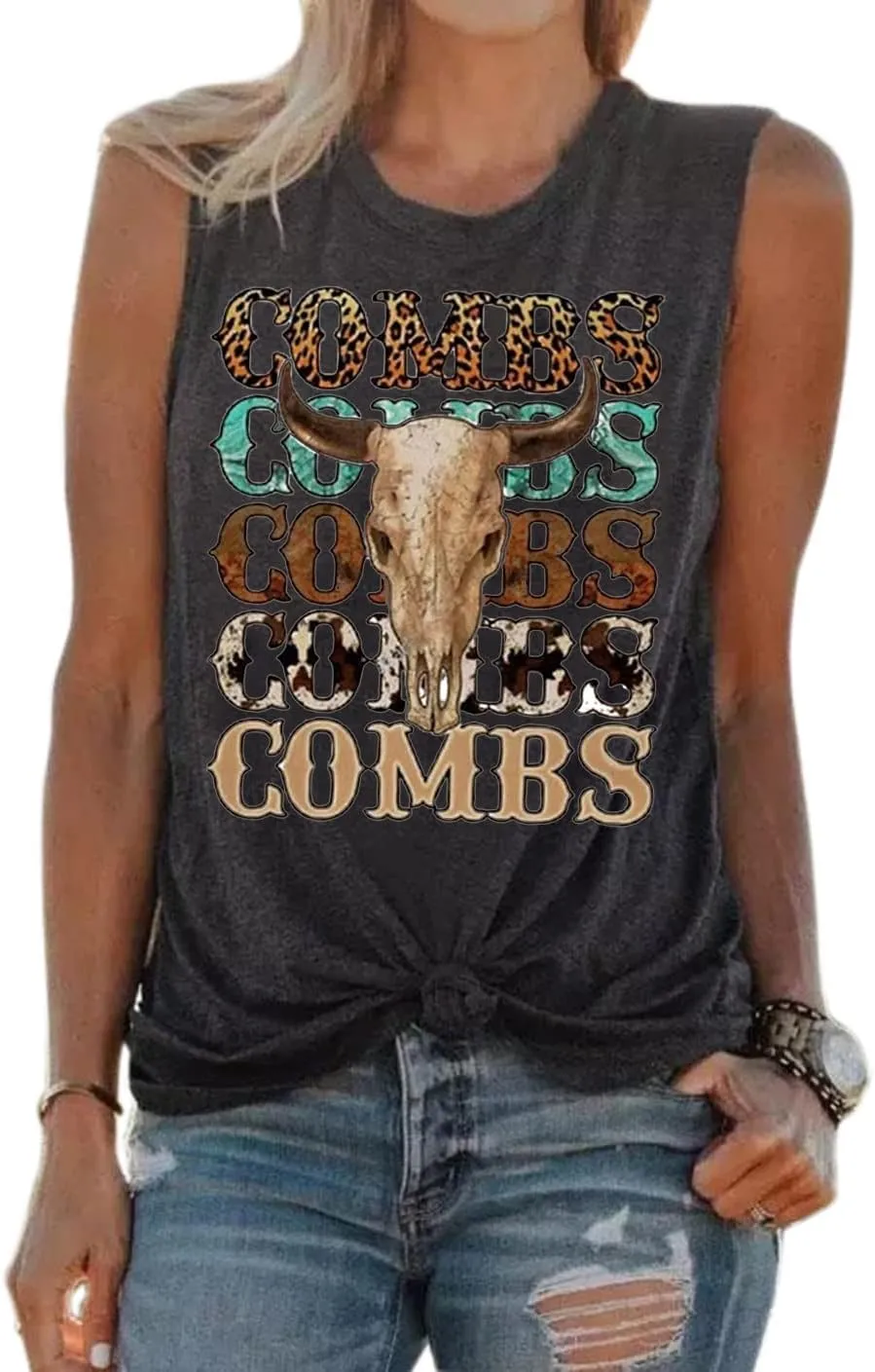 Long Live Cowboys Tank Shirt Women Casual Sleeveless Vintage Country Music Shirt Funny Letter Print Graphic Tank Vest