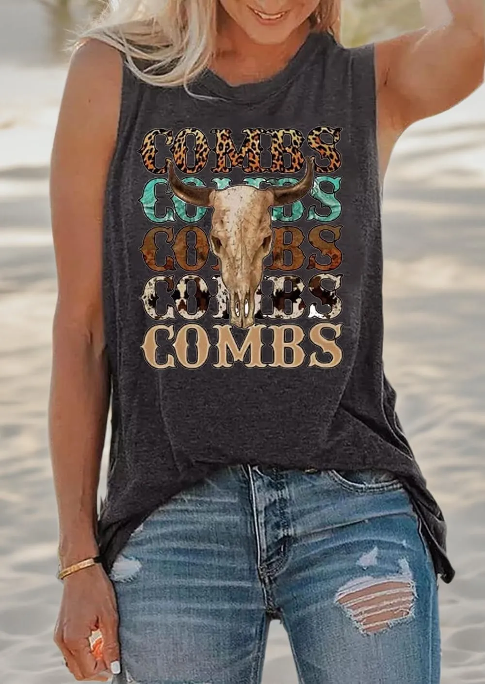 Long Live Cowboys Tank Shirt Women Casual Sleeveless Vintage Country Music Shirt Funny Letter Print Graphic Tank Vest