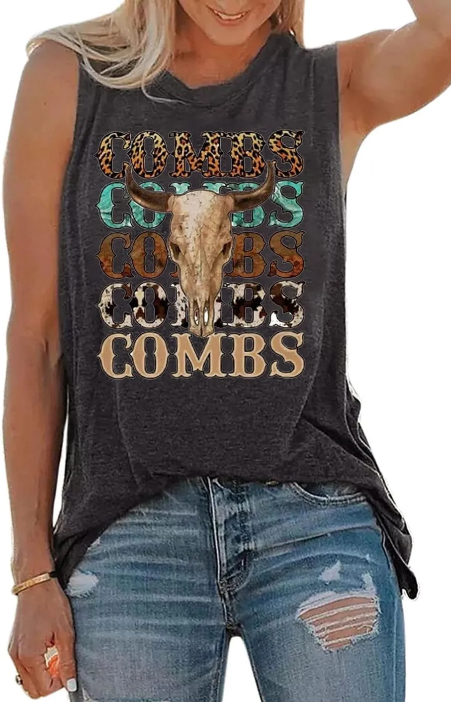 Long Live Cowboys Tank Shirt Women Casual Sleeveless Vintage Country Music Shirt Funny Letter Print Graphic Tank Vest