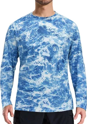 LOOGU Mens Hunting Camo Shirt Lightweight, Camouflage Shirts for Men Long Sleeve Shirt for Fishing Hiking Camping