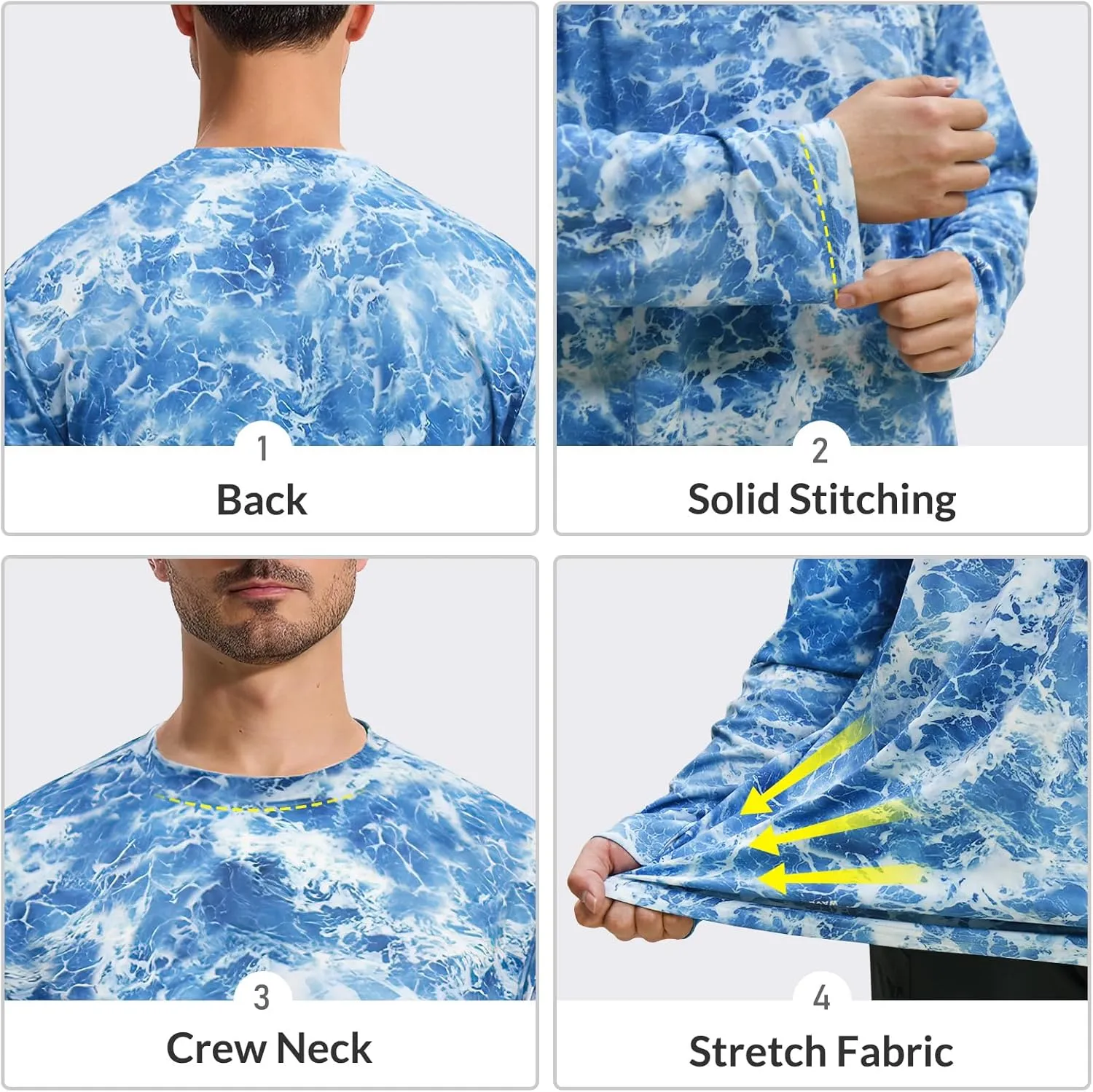 LOOGU Mens Hunting Camo Shirt Lightweight, Camouflage Shirts for Men Long Sleeve Shirt for Fishing Hiking Camping