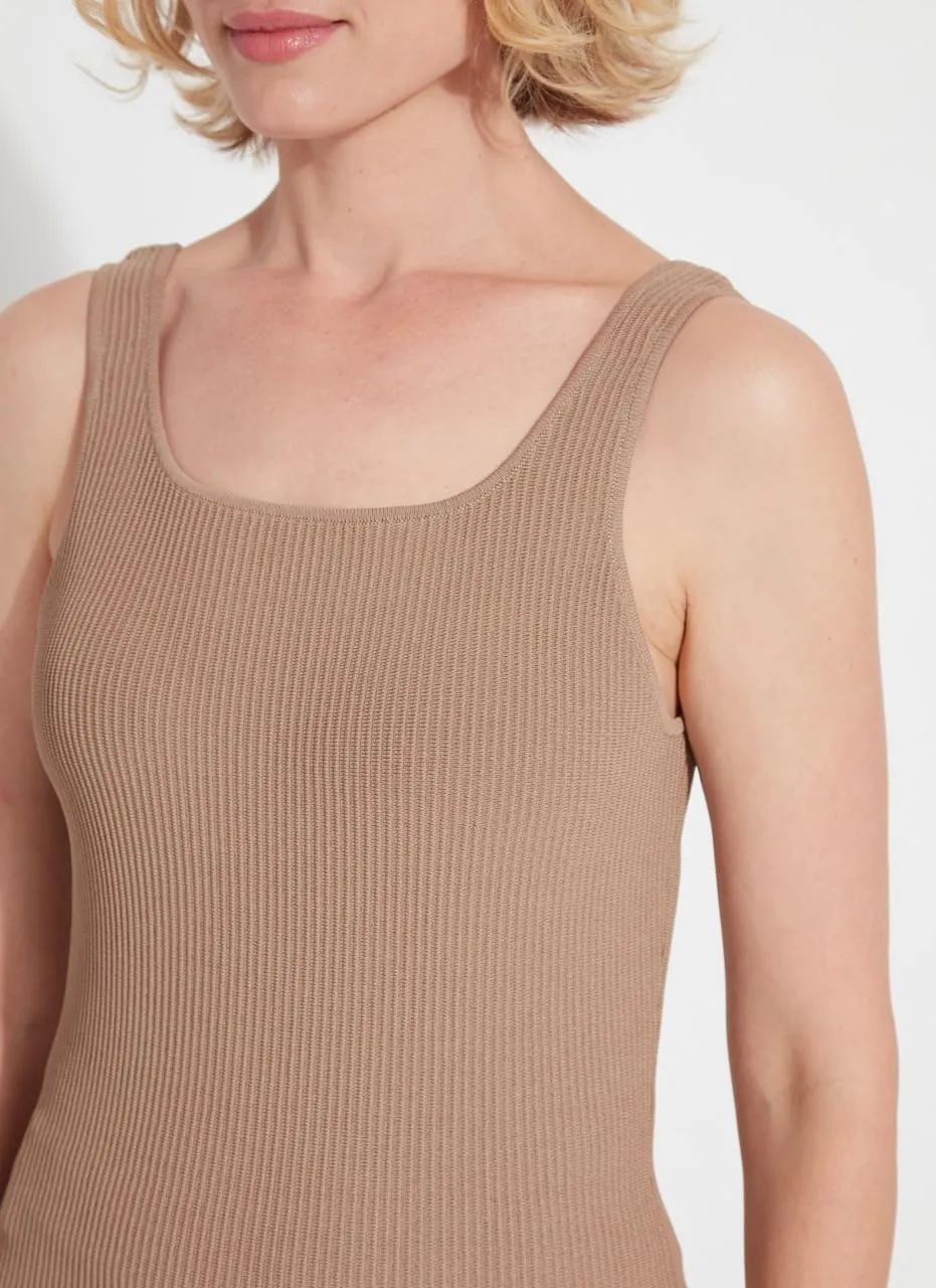 Lyss Avril Sculpting Tank Top  Ribbed Knit Tank Tops for Women and Fitted Tank Top with 4-Way Stretch
