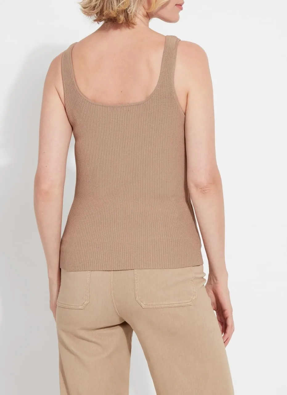Lyss Avril Sculpting Tank Top  Ribbed Knit Tank Tops for Women and Fitted Tank Top with 4-Way Stretch