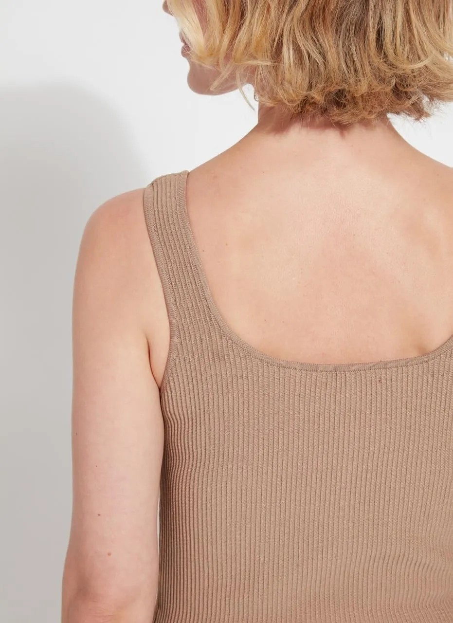 Lyss Avril Sculpting Tank Top  Ribbed Knit Tank Tops for Women and Fitted Tank Top with 4-Way Stretch