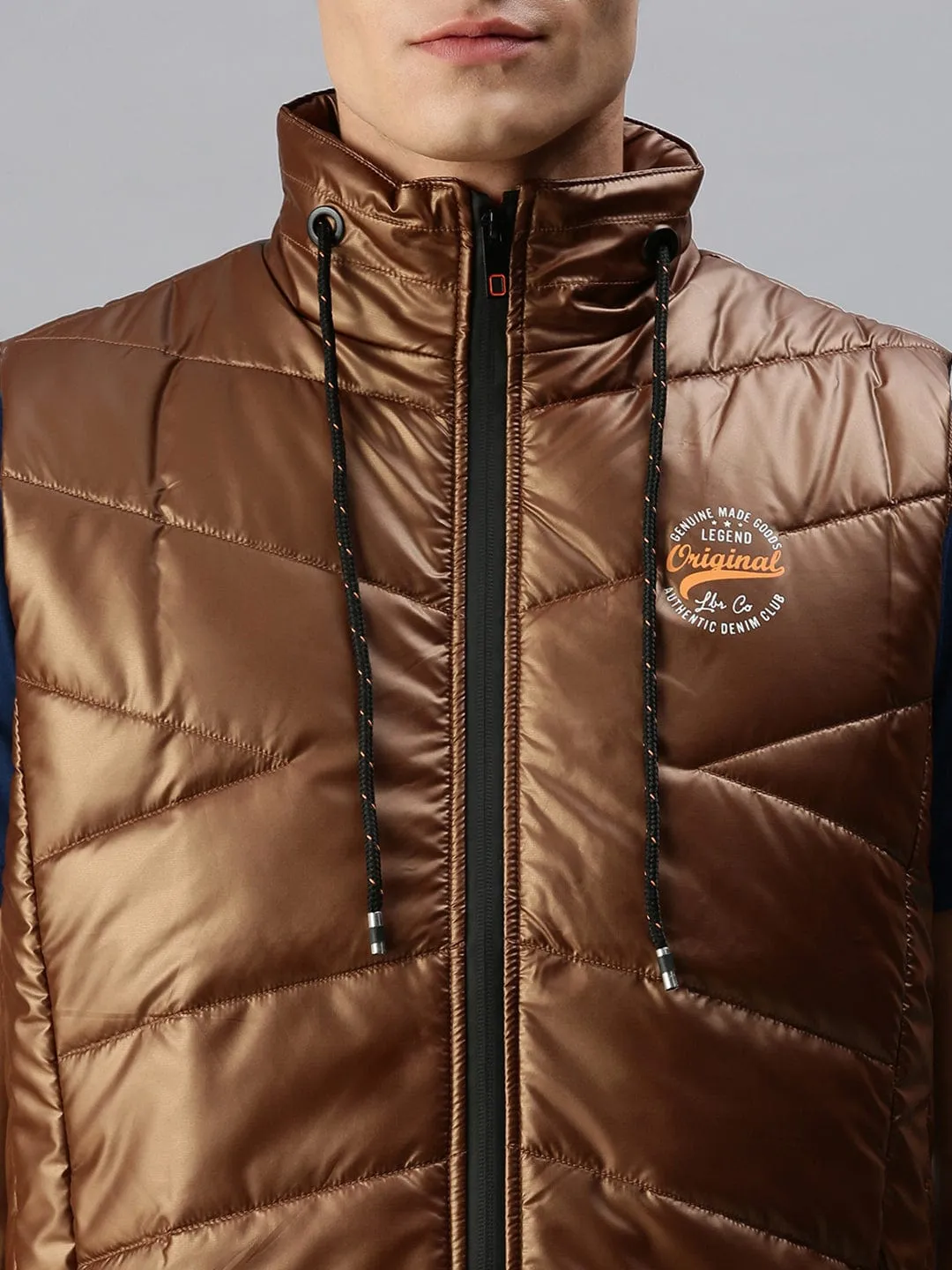 Men Brown Colour blocked Lightweight Bomber Jacket