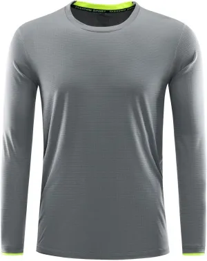 Men Shirts Quick Dry Athletic Long Sleeves for Men Crewneck Long Sleeves Top Workout Shirt Custom Your Design Print Your Logo