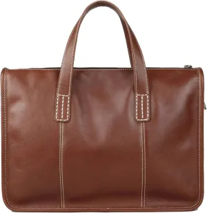 Men's Casual Tote Messenger Bag Briefcase Leather Bag Men for 13.3 Inch Laptop