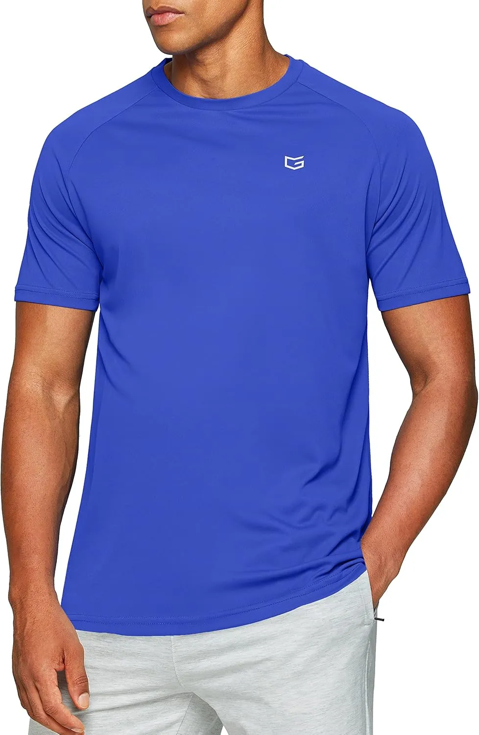 Men's Dry Fit Short Sleeve T-Shirt Crewneck Lightweight Tee Shirts for Men Workout Athletic Casual