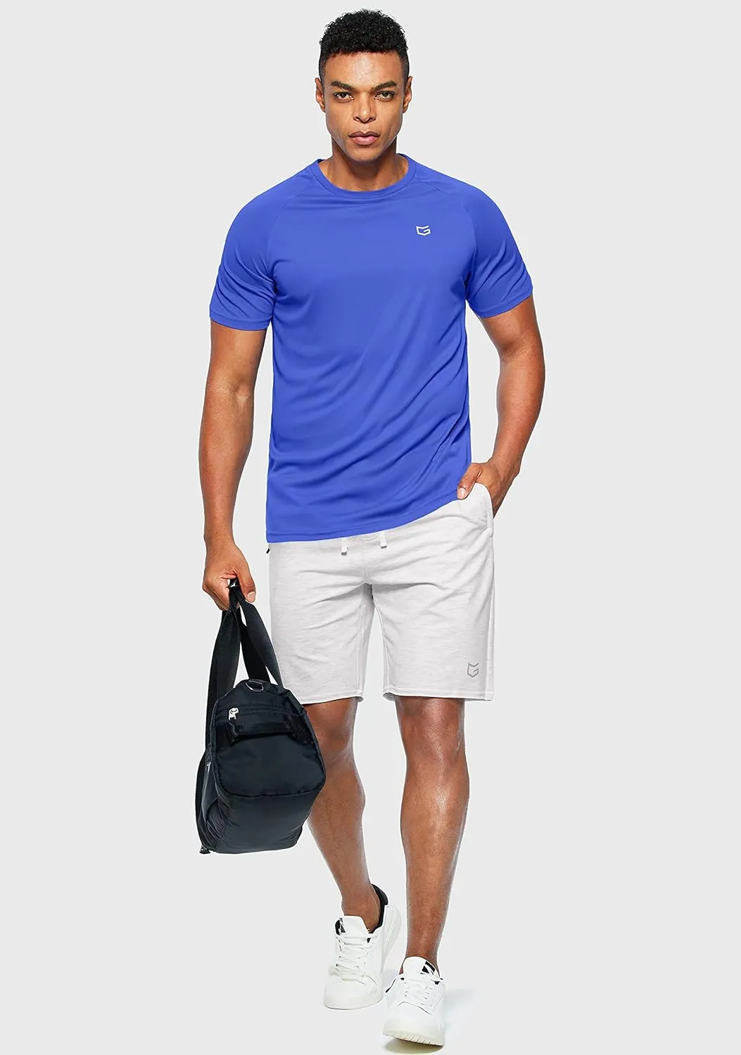 Men's Dry Fit Short Sleeve T-Shirt Crewneck Lightweight Tee Shirts for Men Workout Athletic Casual