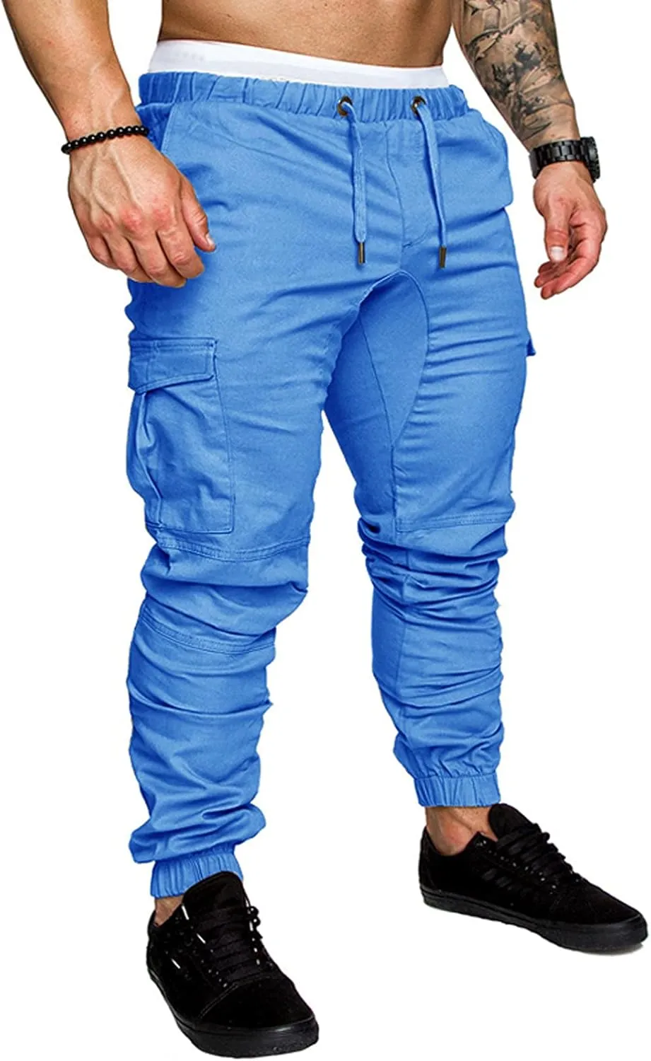Men's Fashion Loose Handsome PocketJeans Pants Tooling Camouflage Pants M-4XL