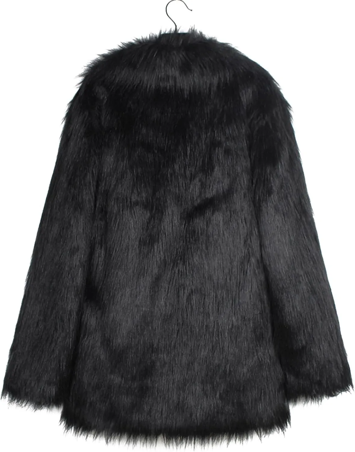 Men's Fashion Warm Thick Coat Jacket Faux Fur Outwear Cardigan Overcoat Winter Coat Lightweight Jacket Long Trench