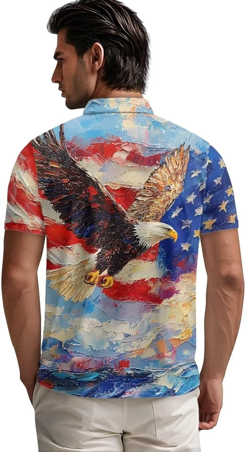 Men's Golf Shirts Short Sleeve Zipper Shirt Casual Slim Fit Sports Golf Shirt Summer Athletic Tennis Tops