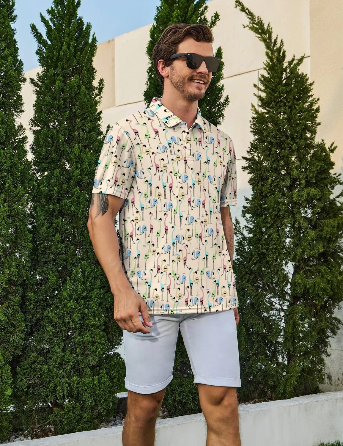 Men's Polo Shirts Golf Shirts for Men Quick-Dry Moisture Wicking Polo Shirt Short Sleeve Polo Shirts