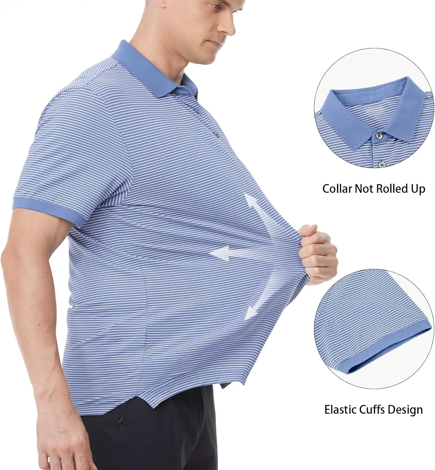 Mens Polo Shirts Short Sleeve Golf Shirt Moisture Wicking Dry Fit Casual Stylish Polo Shirt for Men