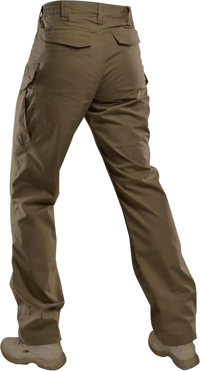 Men's Tactical Pants Stretch Ripstop with 14 Multi Pockets Water Resistant Gusseted Work Cargo Pants