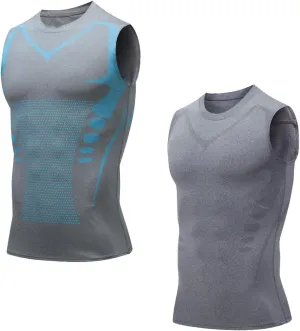 Men's Workout Tank Top, Ionic Shaping Sleeveless Shirt, Running Beach Quick Dry Gym Tank Top for Men Athletic Tank Tops