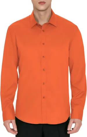Men's Wrinkle-Free Dress Shirts Long Sleeve Button Down Shirt Regular Fit Casual Wedding Silky Sheen Looking Shirt
