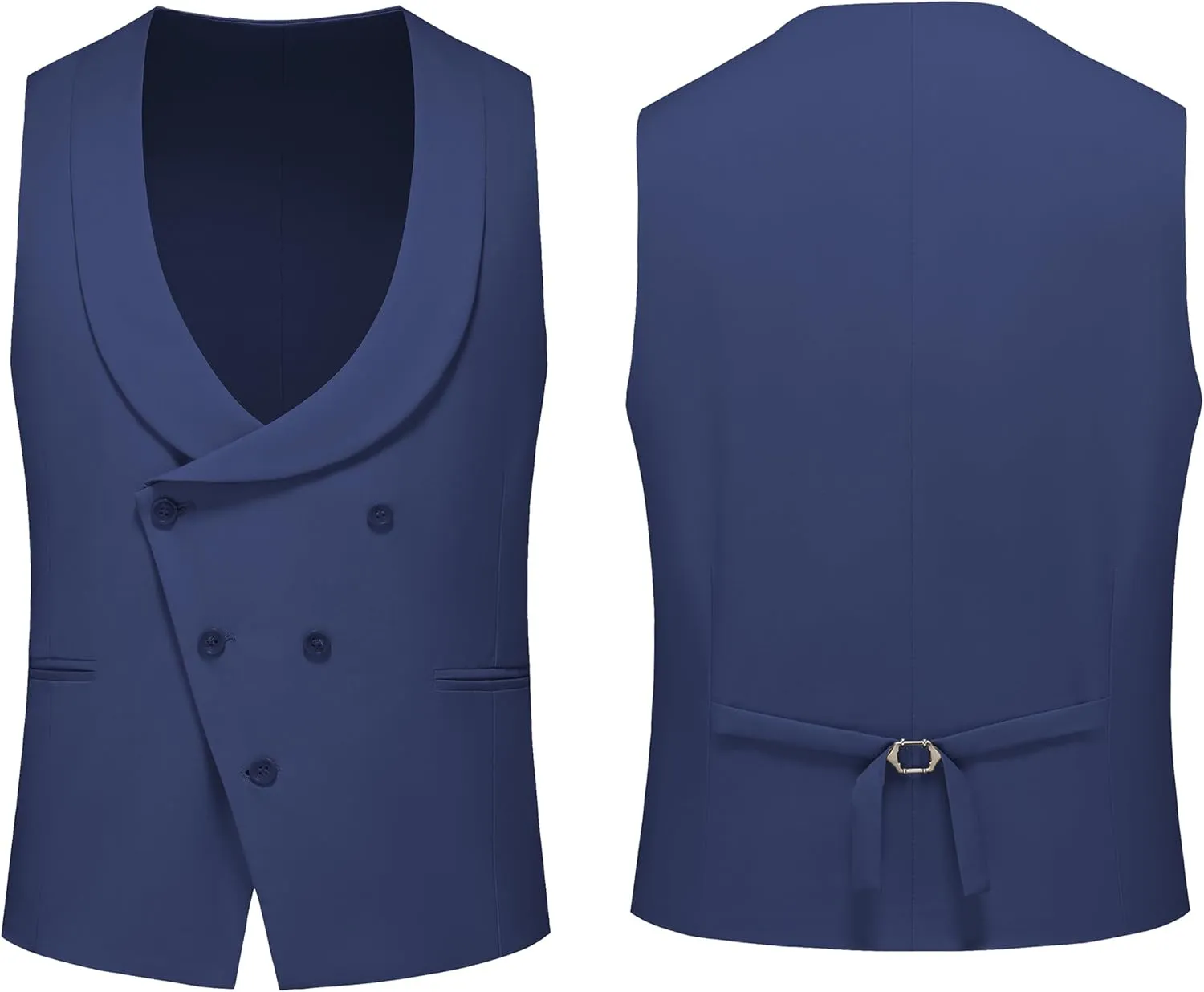 MOGU Mens 3 Piece Suits Slim Fit Tuxedo Suit Set Blazer Vest Pants for Wedding