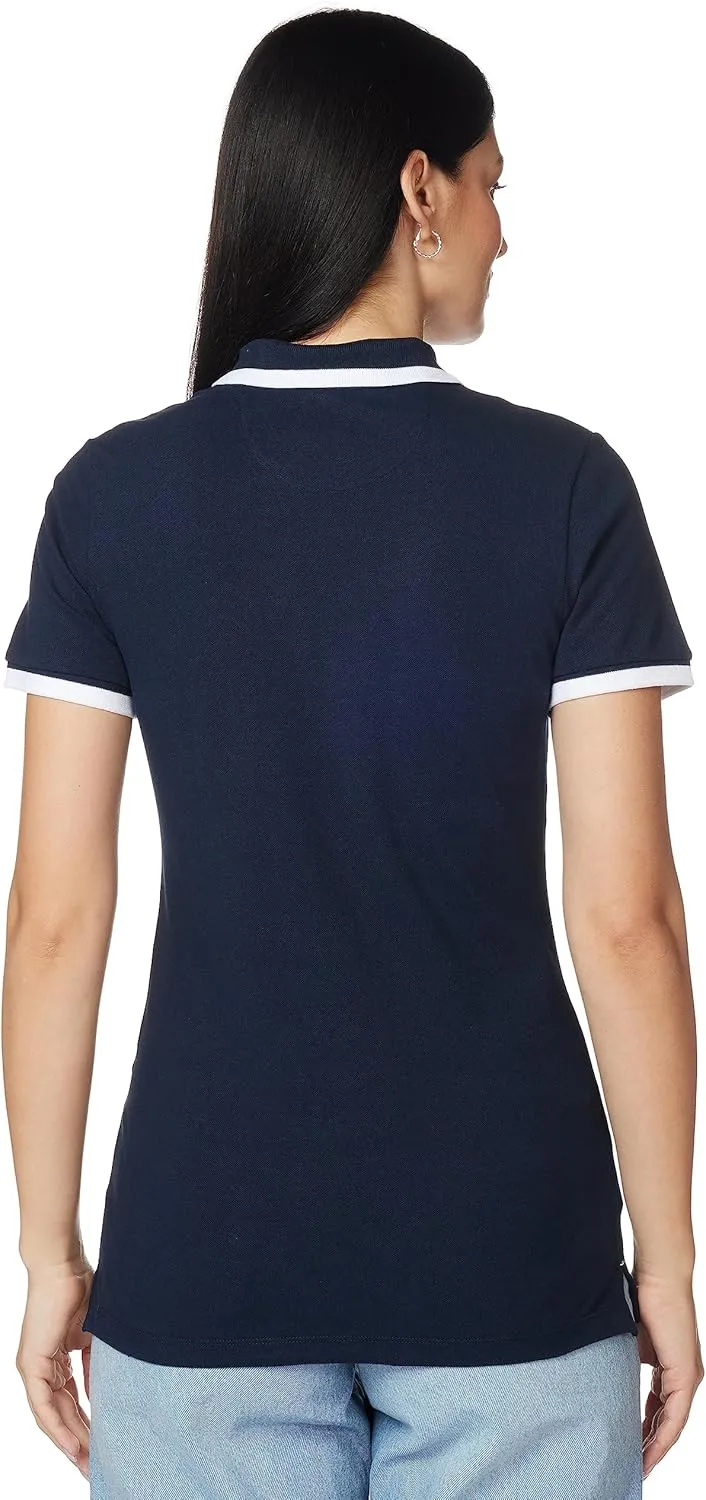 Nautica Women's Stretch Cotton Polo Shirt