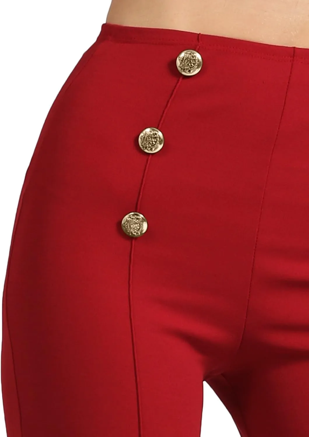 NE PEOPLE Womens High Waist Sailor Bell Bottom Long Pants Made in USA S-3XL