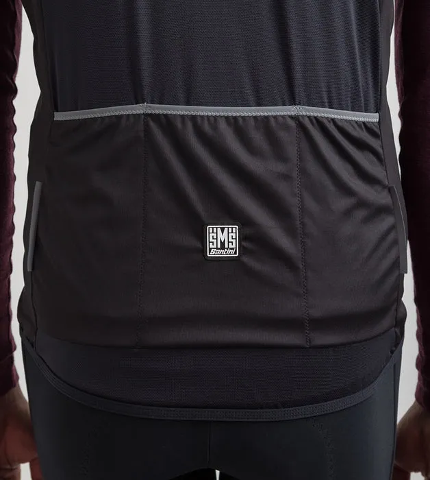 Nebula Windproof Cycling Vest Black by Santini