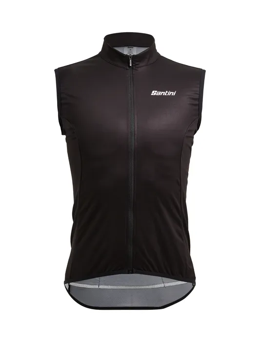 Nebula Windproof Cycling Vest Black by Santini